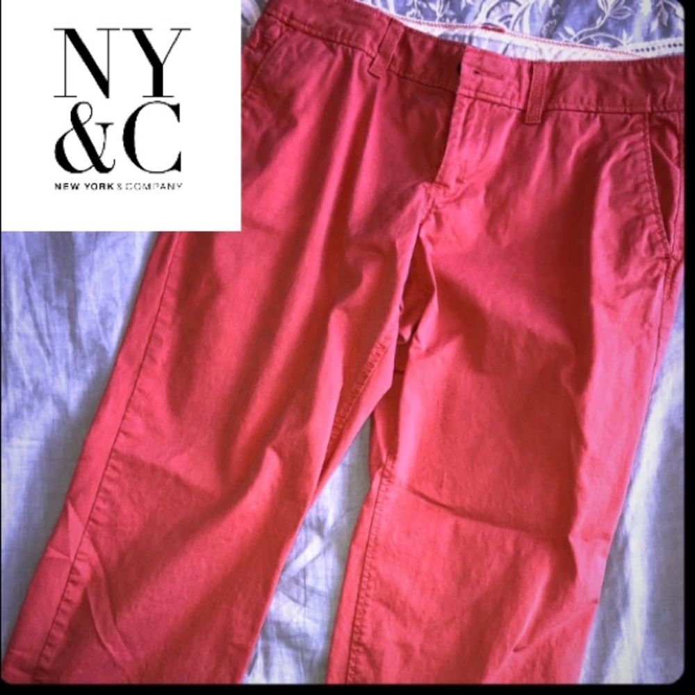 NY&Co💕Coral Cropped/Capris/Ankle pants